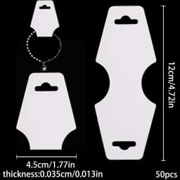 50Pcs Black White Necklace Bracelets Jewellery Packing Card Display Holder Cardboard Hanging Tag For Jewelry Display card