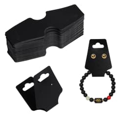 50Pcs Black White Necklace Bracelets Jewellery Packing Card Display Holder Cardboard Hanging Tag For Jewelry Display card