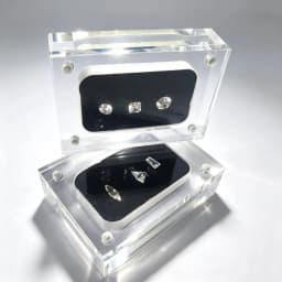 Clear Acrylic Diamond Storage Box Gems GIA Jewelry Display Organizer Gemstone Gift Packaging Box Loose Diamond Showcase Tray