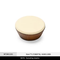 Oirlv Wooden Display Stand Set Beige Velvet Jewelry Ideal for Jeweler & Home Organizer for Necklaces Rings, Earrings, Bracelets