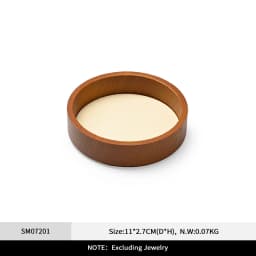 Oirlv Wooden Display Stand Set Beige Velvet Jewelry Ideal for Jeweler & Home Organizer for Necklaces Rings, Earrings, Bracelets