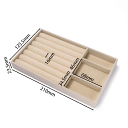 1pc Velvet Jewelry Tray Display Case Holder Portable Ring Earrings Necklace Box for Jewelry Craft Display Storage