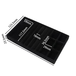 1pc Velvet Jewelry Tray Display Case Holder Portable Ring Earrings Necklace Box for Jewelry Craft Display Storage