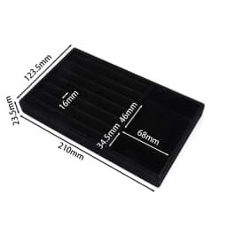 1pc Velvet Jewelry Tray Display Case Holder Portable Ring Earrings Necklace Box for Jewelry Craft Display Storage