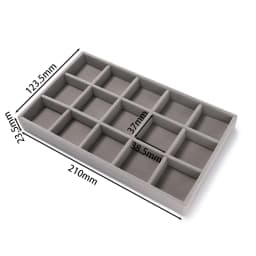 1pc Velvet Jewelry Tray Display Case Holder Portable Ring Earrings Necklace Box for Jewelry Craft Display Storage