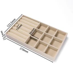 1pc Velvet Jewelry Tray Display Case Holder Portable Ring Earrings Necklace Box for Jewelry Craft Display Storage
