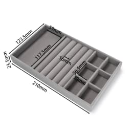 1pc Velvet Jewelry Tray Display Case Holder Portable Ring Earrings Necklace Box for Jewelry Craft Display Storage