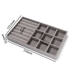 1pc Velvet Jewelry Tray Display Case Holder Portable Ring Earrings Necklace Box for Jewelry Craft Display Storage