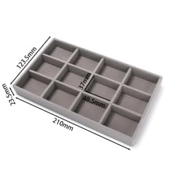 1pc Velvet Jewelry Tray Display Case Holder Portable Ring Earrings Necklace Box for Jewelry Craft Display Storage