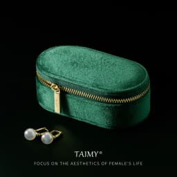 TAIMY Velvet Jewelry Box Jeweler Jewelry Gifts Custom Logo Packaging Portable Travel Ring Earrings Storage Box Jewellery Boxes