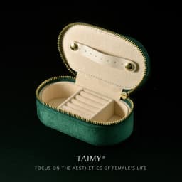 TAIMY Velvet Jewelry Box Jeweler Jewelry Gifts Custom Logo Packaging Portable Travel Ring Earrings Storage Box Jewellery Boxes