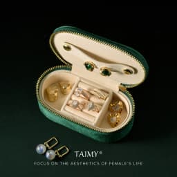 TAIMY Velvet Jewelry Box Jeweler Jewelry Gifts Custom Logo Packaging Portable Travel Ring Earrings Storage Box Jewellery Boxes