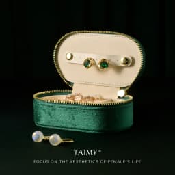 TAIMY Velvet Jewelry Box Jeweler Jewelry Gifts Custom Logo Packaging Portable Travel Ring Earrings Storage Box Jewellery Boxes