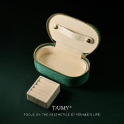 TAIMY Velvet Jewelry Box Jeweler Jewelry Gifts Custom Logo Packaging Portable Travel Ring Earrings Storage Box Jewellery Boxes