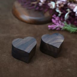 Vintage Wood Heart-Shaped Ring Jewelry Box, Magnetic Jewelry Organizer with Drawer, Wedding Engagement Gift, Ring Storage Case