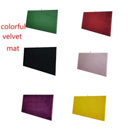 Luxurious Velvet Fabric Jewelry Organizer Mat Rectangular Jewelry Showcase Tray Earrings Bracelet Necklace Multicolor Tray