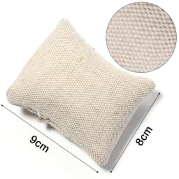 1Pc Beige Linen Fabric Jewelry Pillow For Watch Bangle Bracelet Display Holder Gift Jewelry Cushion DIY Accessories Wholesale