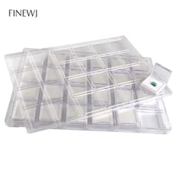 Novel Jewelry Gemstone Display Storage Box Gem Jar Show Case Tray with Lid Loose Diamond Holder Container Transparent Organizer