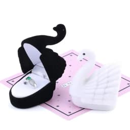 1Piece Lovely Swan Jewelry Box Velvet Wedding Ring Box Necklace Display Box Swan Gift Box Container Case for Jewelry Packaging