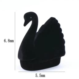 1Piece Lovely Swan Jewelry Box Velvet Wedding Ring Box Necklace Display Box Swan Gift Box Container Case for Jewelry Packaging