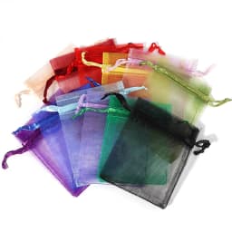 10pcs Adjustable Organza Bags 7x9cm 9x12cm Jewelry Packaging Bags Wedding Birthday Drawstring Pouches Christmas Gift Bags