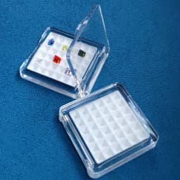 White 3-7mm Diamond Storage Box Clear Gemstone Jewelry Display Organizer Case Show Store 36Grids Bare Stone Packaging Cover Tray