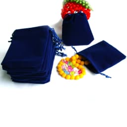 7x9/10x12cm 5pcs/lot Velvet Drawstring Bags Jewelry Packaging Pouches For Candy Earrings Beads Christmas Wedding Party Gift Bag