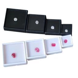 Wholesale 10pcs Loose Diamond Display Package Box Square Gem Stone Beads Pendant Earring Organizer Gemstone Gift Box Showcase
