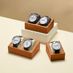 WoodTen Wooden Watch Box Storage 1/2-Slot Wrist Watch Organizer Box Display Organizer with Pillow Bag for Watch Display Stand