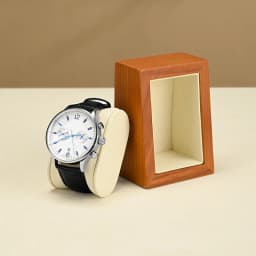 WoodTen Wooden Watch Box Storage 1/2-Slot Wrist Watch Organizer Box Display Organizer with Pillow Bag for Watch Display Stand