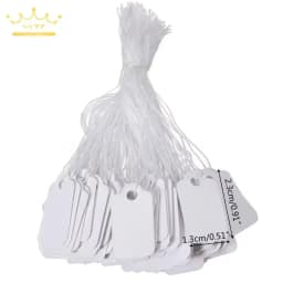 Jewelry Labels Business Cards 100Pcs/lot Price Tags Diy Tie String Jewelry Display Label Gold and Silver Small Tag