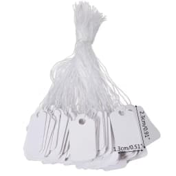 Jewelry Labels Business Cards 100Pcs/lot Price Tags Diy Tie String Jewelry Display Label Gold and Silver Small Tag