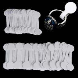 Wholesale 50/100 Pieces Of Jewelry Store Essential White Self-Adhesive Square Round Head Price Tag Kraft Paper Display