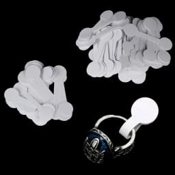Wholesale 50/100 Pieces Of Jewelry Store Essential White Self-Adhesive Square Round Head Price Tag Kraft Paper Display