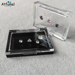 Sale Adhesive Loose Diamond Box Transparent Gemstone Storage Case Stone Packaging Show Case Sticky Gems Organizer Holder Tray