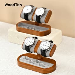 WoodTen Solid Wood Jewelry Watch Display Stand New T-shaped Watch Stand Bracelet Jewelry Display Prop Home Watch Storage Rack