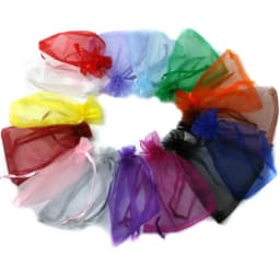 10pcs 10x15/13x18/15x20/17x23cm Drawable Organza Jewelry Packaging Display Pouches Bags For DIY Gift Wedding Party Decoration