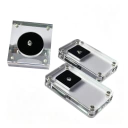 Acrylic Diamonds Storage Box Transperant Gem Stone Packaging Box Black and White Sponge Pad Bare Stone Jewelry Display Tray