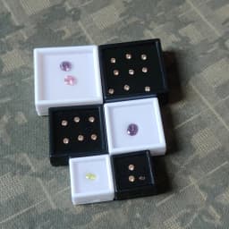 15Pcs Jewelry Storage Box Diamond Gemstone Organizers Glass Cover Ring Pendant Coin Case 3cm/4cm/5cm Sizes Box for Organization