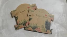 50Pcs Kraft Paper For YOU Hairpin Card 9*10cm Flower Design Jewelry Display Cards DIY THANK YOU Hairclip Ornaments Package