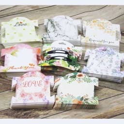 50Pcs Kraft Paper For YOU Hairpin Card 9*10cm Flower Design Jewelry Display Cards DIY THANK YOU Hairclip Ornaments Package