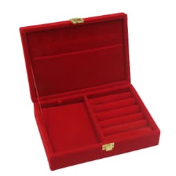 Velvet Box Pearl Necklace Box Jewelry Packaging Storage Case Boxes Holder Earrings Display 7.5x7.5x1.6 Inches Wedding Premium