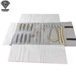 Jewelry Roll Jewellery Storage Bag Portable Velvet Pouch Ring Earring Necklace Storage Holder Set Jewelry Organize Bags