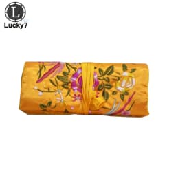 Embroidered Jewelry Storage Bag Chinese Wind Silk Jewelry Organizer Travel Pouch Ring Necklace Zipper Embroidery Bird Roll Bag