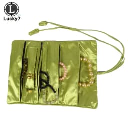 Embroidered Jewelry Storage Bag Chinese Wind Silk Jewelry Organizer Travel Pouch Ring Necklace Zipper Embroidery Bird Roll Bag