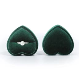 1 Pcs 5.5x5x3.5cm Pink/Green Heart Shaped Jewelry Box Corduroy Ring Pair Pendant Box Simple and Exquisite Jewelry Storage Box