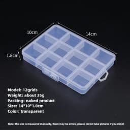 Transparent Storage Container Jewelry Box Clear Plastic Organizer Box Empty Earring Storage Organizer Display Case for Beads