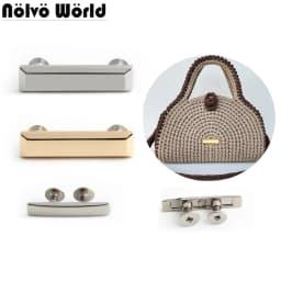 50/100PCS 39x10mm Rectangle Metal Labels With Screws For Handmade Logo Bags Purse Customize Brand DIY Sewing Tag Accessories