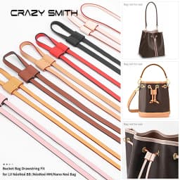 CRAZYSMITH Bag Straps Drawstring for LV Noe BB nano Petit Bucket Bags Shoulder Genuine Bag Accessories Replacement Tension Cords