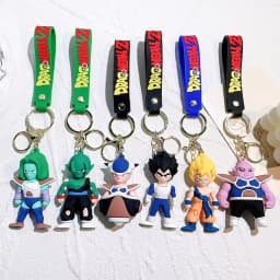 Dragon Ball Z Goku Figure Keychain Anime Super Saiyan Keyring Bag Pendant Car Ornament Kids Toy Christmas Gift
